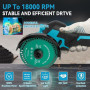 Meuleuse d'angle sans fil pour Makita 18V, Mini meuleuse d'angle sans balais 18000 tr/min 100mm Petit outil de découpe avec 4 di