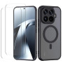 Jiaxinhong Coque pour Xiaomi 17T Pro avec Magsafe – Noir | Magnétique Étui|2 Verres Trempés 9H|Housse avec Charge Sans Fil|TPU+P