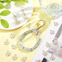 RIIRCSGE 50 Pièces Pendentif, Charms de Fleurs de Cerisier Blanc, Inoxydables, Vente en Gros de Fournitures Artisanales pour Bou