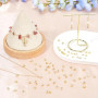 SUPERFINDINGS 200 Pièces Mini pendentifs en laiton avec strass Breloques rondes en cristal Charms Perles de strass étincelantes
