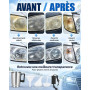 iplusmile Kit Rénovation Phare Voiture Vapeur Polymérisation, Bol Atomisation Chauffant pour Restauration Optiques Opaques et Ra