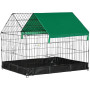 PawHut Cage enclos Lapins Petits Animaux rongeurs Intérieur ou Extérieurs - Parc Clapier à Lapin - Bache Protection Inclus - 90