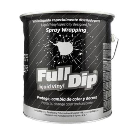 FULL DIP Peinture amovible bidon 4L Blanc Mat Vinyle Liquide