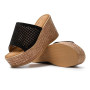 JOMIX Sandales Compensées Femme Sandale Femme Tongs Compensé d'été Espadrilles Femme pour Maison Piscine Plage