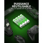 EBL 8PCS Piles AAA Rechargeables, AAA HR03 1100mAh 1.2V Ni-MH | 1200+ Cycles de Charge et Recyclable , pour Téléphone sans Fil,
