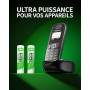 EBL 8PCS Piles AAA Rechargeables, AAA HR03 1100mAh 1.2V Ni-MH | 1200+ Cycles de Charge et Recyclable , pour Téléphone sans Fil,