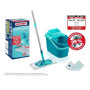 Leifheit Set Balai Serpillière Seau essoreur Power Clean M, 2 Housses | Technologie CleanBlade avec housses Micro Duo, largeur 3