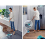 Leifheit Set Balai Serpillière Seau essoreur Power Clean M, 2 Housses | Technologie CleanBlade avec housses Micro Duo, largeur 3