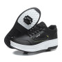 LYBANG Enfants Chaussures à roulettes de Multisports Outdoor Gymnastique Sneaker Automatiques Rétractables Skateboard Baskets Ga