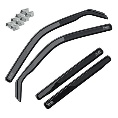 MOTOS Deflecteur vitre voiture pour PEUGEOT 5008 II 2016-2024 Déflecteurs d'air élégants avec installation facile, Réduction du