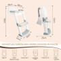 talifoca Adaptateur WC pour enfants, siège de toilette pliable portable 2 en 1 pour enfants