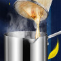 Qezodsx Poêle à Frire Tempura Japonaise en Acier Inoxydable avec Passoire Panier Pince pour Frites Poulet