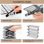 Grille de Refroidissement Pâtisserie, 4 Niveaux Grille Pâtisserie Pliable Gain de Place, Accessoire de Pâtisserie pour Gâteaux,