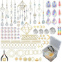 400 Pièces Kit de Fabrication DIY d’Attrape-Soleil, Créez Votre Suncatcher pour Décor de Fenêtre, Ensemble de Cristaux Colorés à