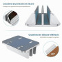 OMOTON [Version Mise à Jour Double Support Vertical pour Ordinateur Portable, Double Support pour Ordinateur Portable avec Stati