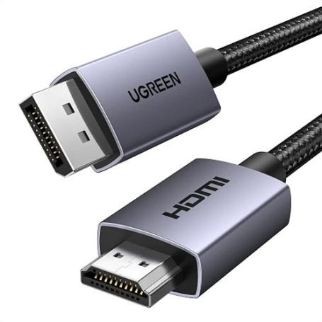 UGREEN 4K 30Hz Câble DisplayPort vers HDMI 2K60Hz 1080P DP vers HDMI 1.4 2M | Displayport HDMI 10.2 Gbps HDR HDCP Nylon Tressé e