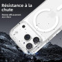 NEW'C Coque pour iPhone 17 Pro Magnétique Compatible MagSafe - Transparent | Coque + Cordon détachable, 6,3 pouces, Magnétique,