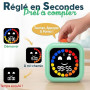 Minuteur Enfant Visuel Digital, Rituels Apaisants & Transitions | Rechargeable 99 Min Horloge, Chronomètre, Réveil - Timer Silen