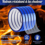 Fyguard Lot de 5 rouleaux de ruban adhésif résistant à la chaleur - 10 mm x 30 m - Bleu - Protection contre la chaleur - Pour su