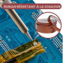 5 Rouleaux Scotch Thermique 10 mm x 33 m, Ruban Chauffant pour Sublimation Haute Température 230°C, Scotch Sublimation sans Rési