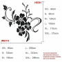 3D Stickers Fleurs Miroir Muraux Rose Flower Vine Sticker DIY Elegant Ecologiques Decoration Autocollants pour chambre Decoratio