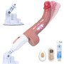 Gethorny Vibromasseurs Feminin Gode Femme Sex Toys Gode Homme pour Anus | Tête Réglable, Ventouse 180°, 729 Combinaisons de Mode