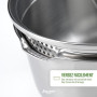 Qdesign - Batterie de Cuisine à Induction 10 Pièces - Set de 3 Casseroles, 3 Poêles et 3 Couvercles Passoires avec Poignée Amovi