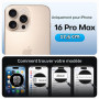 TAURI Lot de 2 Verre Trempé Pour iPhone 16 Pro Max | Sans Bulle, Film Protection avec Installation 1 Étape et Outil, Dépoussiéra