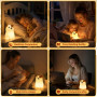 Gemmac Chiot Veilleuse Enfant, 1200mAh 7 Couleurs Lampe avec Minuterie | 3 Niveaux Luminosité, USB Rechargeable, Silicone Lampe 