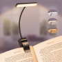 Gritin Lampe de Lecture 19LED Liseuse Clip Rechargeable Protection des Yeux | Gradation en Continu &3 Couleurs (Ambre/Blanc/Mixt
