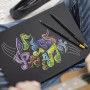 FABER-CASTELL - Coffret de crayons de couleur Black Edition, 24 pièces | Pour le papier clair et foncé, avec un rendu doux des c