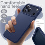 JETech Coque Silicone pour iPhone 17 Pro, Bleu Foncé | Toucher Soyeux, Étui Housse Protection Antichoc, Résistant aux Rayures, D