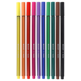 Westcott STORYLINER Fineliner Mix 10 Pièces | Fineliner haut de gamme avec une largeur de trait de 0,4 mm | Trait précis, pointe