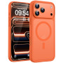 TOCOL Coque pour iPhone 17 Pro Max, Compatible avec MagSafe, Orange | Anneau Magnétique Intégré, Protection de l'objectif Amélio