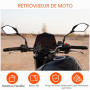 Fousenuk 1 Paire Retroviseur Moto Embout de Guidon, avec Boulon M8 et M10 | Universel Réglable 360° Rétroviseurs Latéraux de Mot