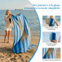 RUMBALUXY Couverture de Pique-Nique Imperméable, Nappe Pique Nique Portable, Couverture de Plage Légère, Tapis Pique Nique, Rayu