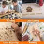 10 Pièces Contreplaqué A4, 300mm×210mm Contreplaqué 3mm, Planche en Bois Bricolage, Bois pour Pyrogravure, Gravure, Modélisme, D
