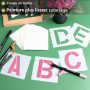 REEKNOKOL Lot de 42 pochoirs réutilisables pour Lettres de l'alphabet, pochoirs à Chiffres, modèles de Chiffres et de Lettres im