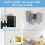 Cozycase Universel Support Mural pour Enceintes 2 pièces Rotation + Inclinaison Ajustable jusqu'à 3,5 kg, avec 3 Types de vis (N