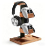 QzheMuw Support en Bois pour Manette et Casque, Porte-Casque en Bois, Rangement de Bureau, Accessoires de Bureau universels comp