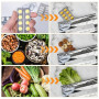 Junrvivy Lot de 120 sacs de congélation zippés, réutilisables, refermables, en feuille d'aluminium, pour viande, fruits de mer,