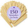 150 bâtonnets en bois – spatules cire épilation, esthétique | 150 bâtonnets bouleau 15,5 x 1,4 cm · sans échardes, non emballés 
