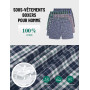 Marvmys Boxers Homme Coton Caleçon Hommes sous-vêtements Élastique Décontracté Ample Sport Ajustés Extensibles Lot de Plusieurs 