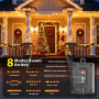 Guirlande Lumineuse Exterieure Solaire,22M & 200 LED 8 Modes-Colorée | IP65 Étanche Guirlande Solaire Exterieur pour Jardin Terr