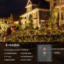 Lot 3 Guirlande Lumineuse Exterieure Solaire, Guirlande Solaire Exterieur | Totale 17m 150LED Étanche IP65 8 modes Fil de Cuivre