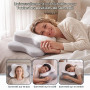 Utopia Bedding Oreiller Cervical, Mousse à Mémoire de Forme, Soutien du Cou | Design Adapté au Sommeil Une conception pensée pou