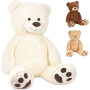BRUBAKER Peluche géante XXL - Ours/Nounours - 100 cm | Ultra Douce & Mignonne - Blanc