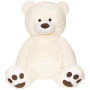 BRUBAKER Peluche géante XXL - Ours/Nounours - 100 cm | Ultra Douce & Mignonne - Blanc