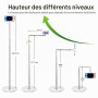 Support de téléphone au sol, bras de chevet réglable, support de téléphone pour enregistrer des prises de vue aériennes, support