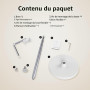 Support de téléphone au sol, bras de chevet réglable, support de téléphone pour enregistrer des prises de vue aériennes, support